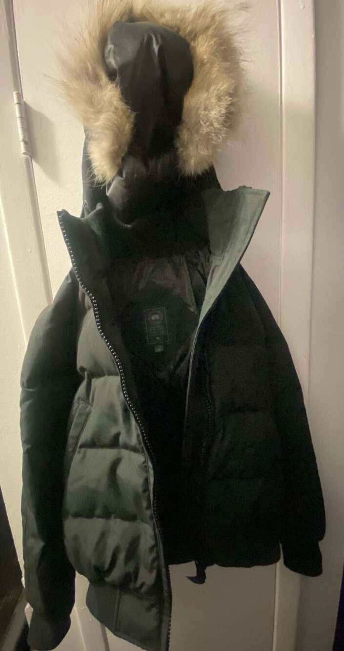 Canada Goose Savona Jacket Size S/P Black Fur Trim Bomber